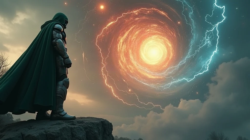 avengers doomsday trailer breakdown scene with Doctor Doom overlooking multiverse portal