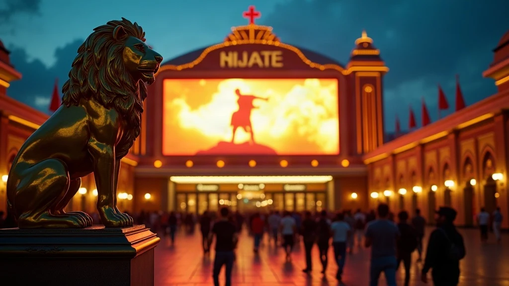 leo box office collection worldwide day 14 cinematic theatre scene with golden lion statue